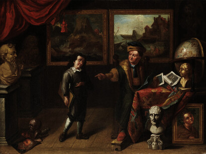 Anonymous Flemish painter, The Scholar with His Student