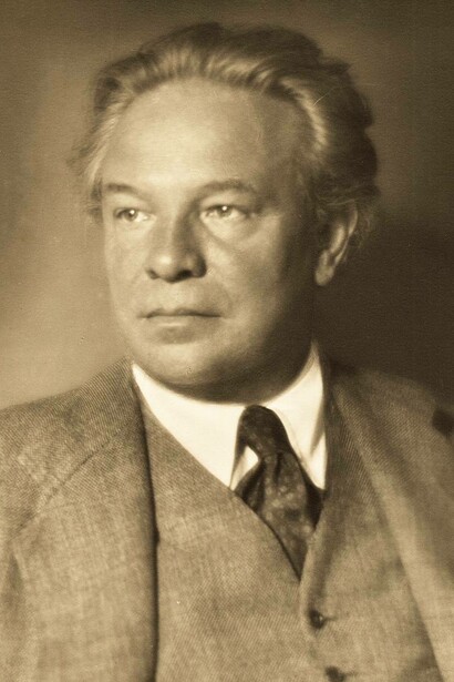 Ritratto di Ottorino Respighi, compositore (1879-1936), foto di Ghitta Carell, 1936