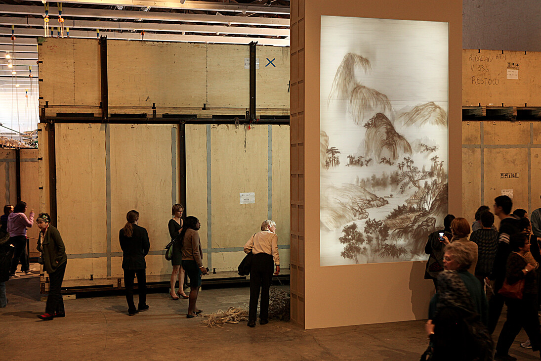 Xu Bing, Background Story：Landscape
Painted on the Double Ninth Festival.
Installation view at Mass MoCA, USA, 2012.
Photo credit: Xu Bing Studio