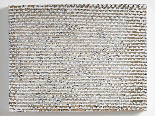 Jessica Mein, obra oito, 2012, acrylic medium on canvas and wood , 20.5 x 16.2 x 1.5 in. / 52 x 41 x 4 cm