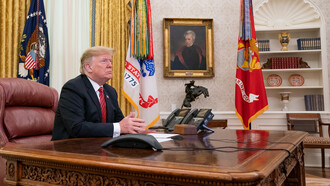 Le poids du leadership en temps de crise. Photo prise dans le Bureau ovale le 25 décembre 2018