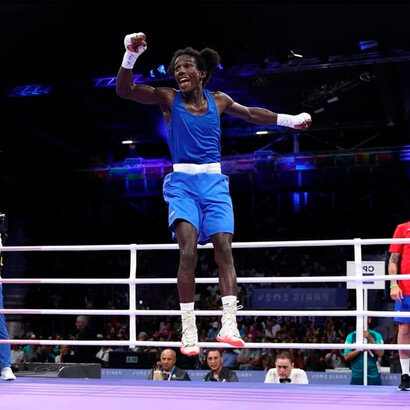 David de Pina, boxeador de Cabo Verde. David fez a sua estreia em olimpíadas nos Jogos Olímpicos de Tokyo, em 2021