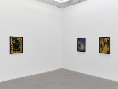 Sherin Guirguis, Into the lake of fire  // ⲉ̀ϧⲟⲩⲛ ⲉ̀ϯⲗⲩⲙⲛⲏ ⲛ̀ⲭ̀ⲣⲱⲙ, exhibition view. Courtesy of Luis De Jesus Los Angeles 