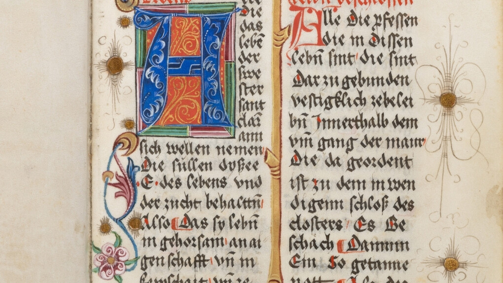 Pope Urban IV's rule of St Clare (detail), 1517. Mit freundlicher genehmigung des DomQuartier Museums
