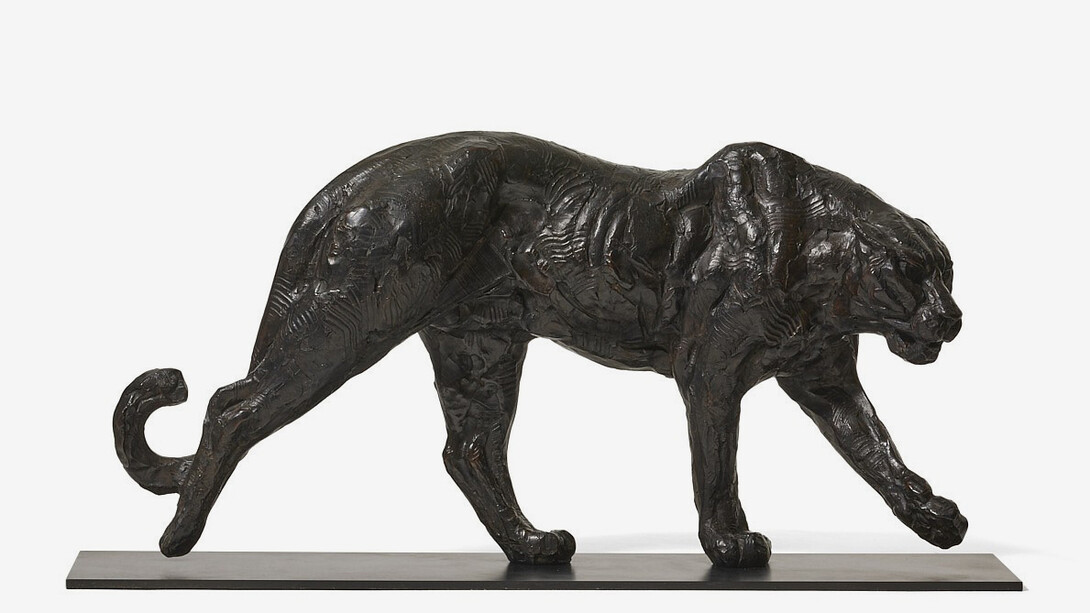 Dylan Lewis, Walking leopard VII maquette. Courtesy of Knysna Fine Art