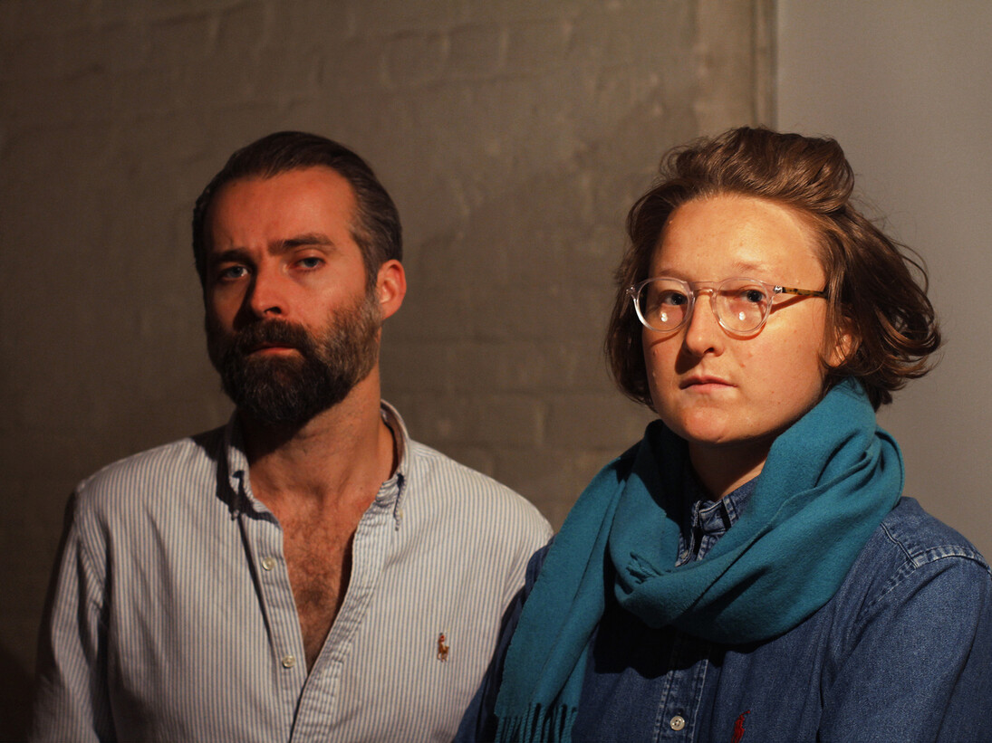 Beatrice Dillon and Rupert Clevaux, Photographed by Conrad Shawcross, Courtesy the artist and Victoria Miro, London