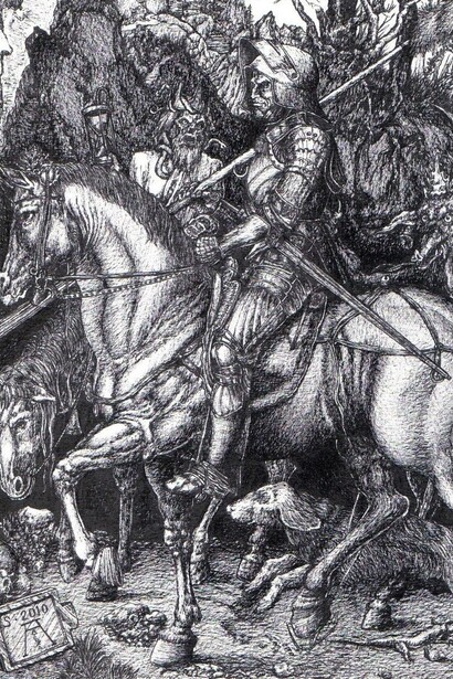«El caballero, la muerte y el diablo» (1513), Durero