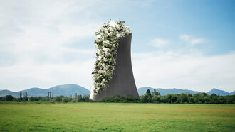 Transforming waste into beauty, the Wasteless concept showcases a blossoming bouquet inspired by thermal power plants