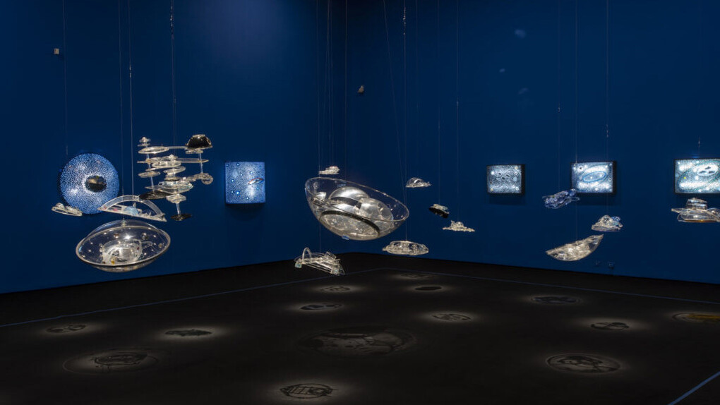 Gyula Kosice: intergaláctico, Malba – Museo de Arte Latinoamericano de Bueno Aires, 2024, vista de instalación. Cortesía del Pérez Art Museum Miami. Foto: Santiago Orti