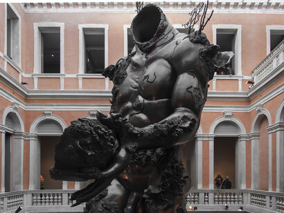 Damien Hirst.  Demon with Bowl (Exhibition Enlargement), painted resin, 2014