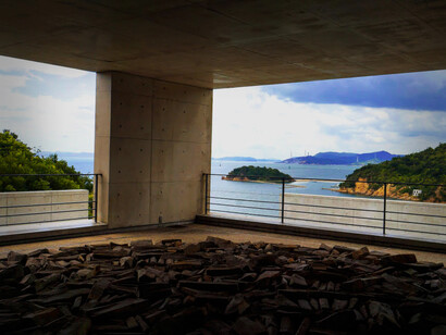 Benesse House, Naoshima Island: view from a terrace over the Seto Inland Sea