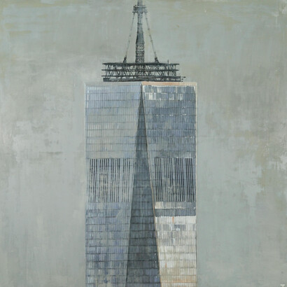 Patrick Pietropoli, "Freedom Tower", Oil on Linen, 59 x 59 (149.8 x 149.8cm)