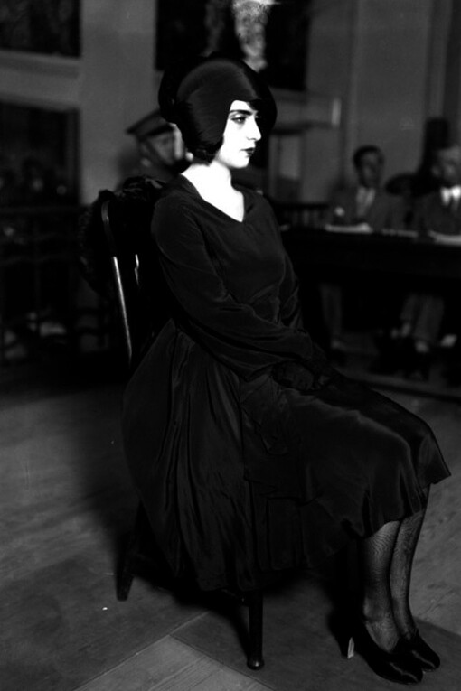 María Teresa de Landa durante su juicio, 1929, Colección Archivo Casasola, Fototeca Nacional, México