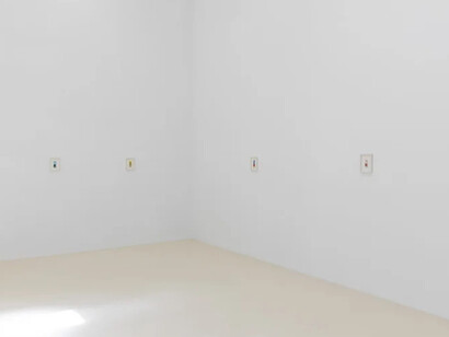 Joe Brainard, Matchbook miniatures, exhibition view. Courtesy of Chris Sharp Gallery