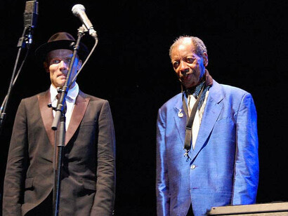 Ornette Coleman e Flea, bassista dei Red Hot Chili Peppers. Foto di Lucia Bianchi