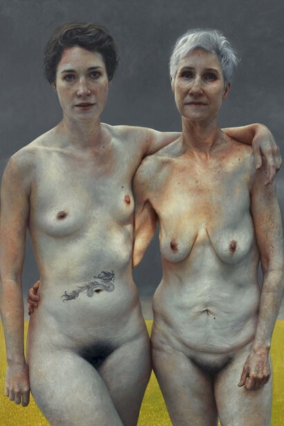 Aleah Chapin, Jumanji and Gwen, 2014, oil on linen, © Aleah Chapin, courtesy of Flowers Gallery, London and New York 