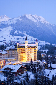 The Gstaad Palace in winter