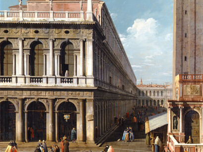 Canaletto, La Piazza San Marco verso ovest, Venezia, 1753 ca. Olio su tela
175,2 × 139,5 cm. Alnwick Castle, The Duke of Northumberland Collection (03327) © The Northumberland Estates 2016