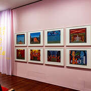 Im bann der zauberflöte. Slevogt – kokoschka – hutter – von huene, ausstellungsansicht. Mit freundlicher genehmigung des Museums der Moderne