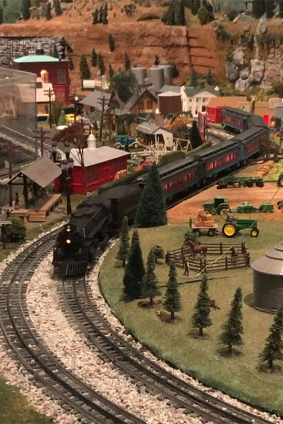 Trees and trains, exhibition view. Courtesy of AACA Museum