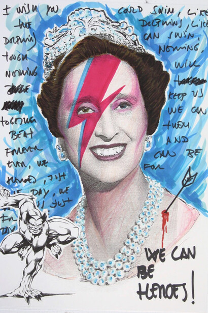 Roberta Marrero. Carmen Polo de Franco como David Bowie