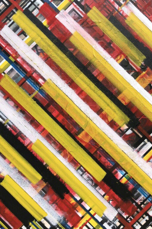 Ed Moses, Womb Cage, 2017, acrylic on canvas, 60 x 48 inches © Estate of Ed Moses, Courtesy of Brian Gross Fine Art   

