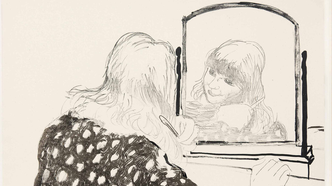 David Hockney, Ann combing her hair, 1979. Avec l'aimable autorisation de la Galerie Lelong