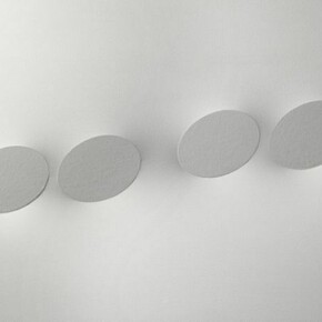 Turi Simeti, Quattro Ovali Bianchi, acrylic on shaped canvas, 39 1/3 x 47 1/4 inches, 100 x 120 cm - 2013