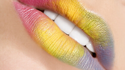 Rainbow lipstick