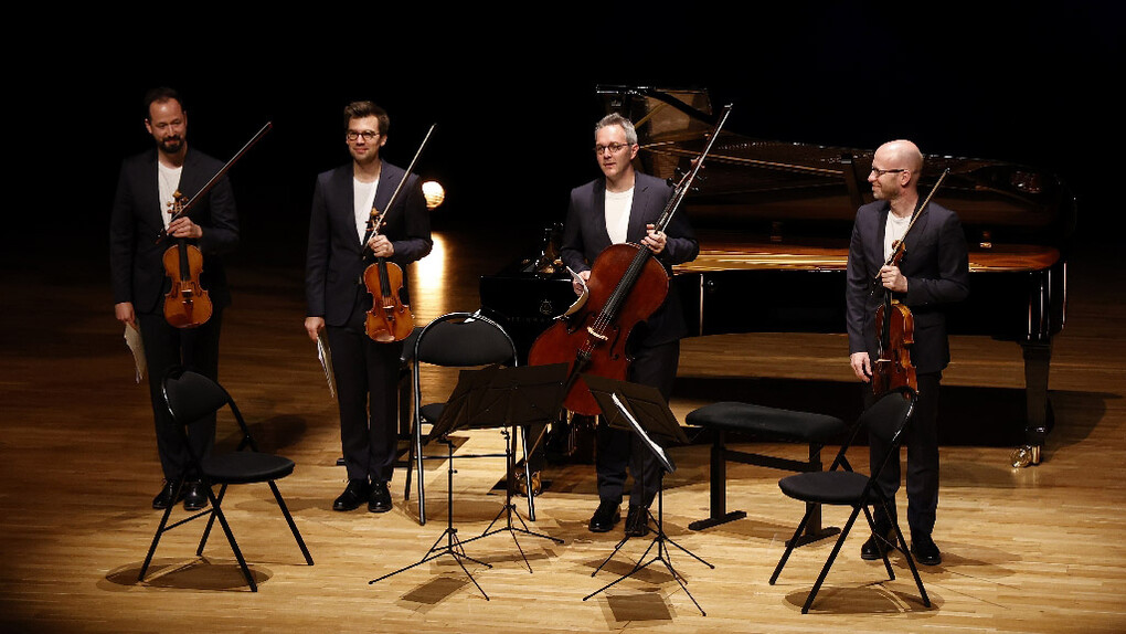 Quatuor Dutilleux, membri del programma del festival, sul palco durante un concerto passato. Cortesia del Festival Grandval, una nobile all’avanguardia