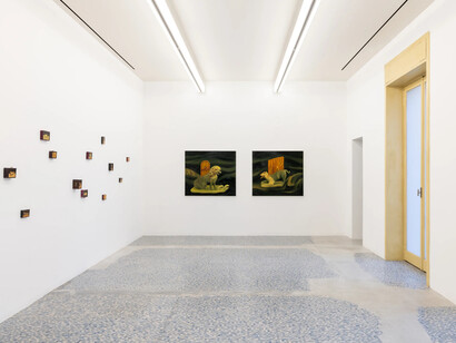 Dominique Fung, The trace of things, veduta della mostra. Cortesia di Galleria Massimo De Carlo