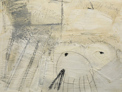 Contrasti, fondi blu e materia poetica. Courtesy of Galleria d‟Arte 2000 & Novecento