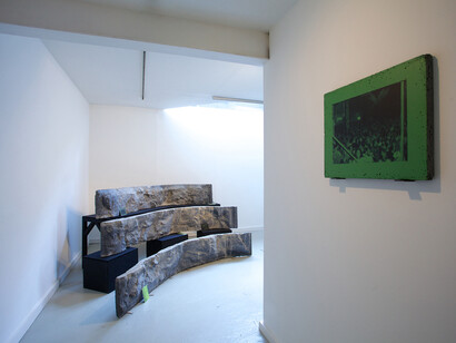 Installation view of Jim Woodall, 'Landscapes of Uncertainty' at Marsden Woo Project Space (2014) photo © Philip Sayer, courtesy of Marsden Woo Gallery, London  