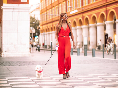 Hanna Fitz at Place Massena, Nice, France 