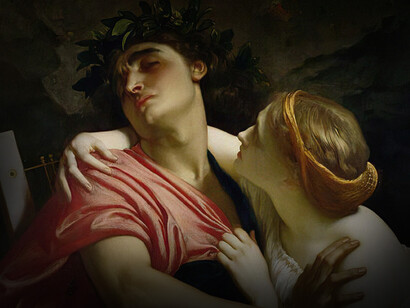 Frederic Leighton, 'Orfeo y Eurídice' (detalle)