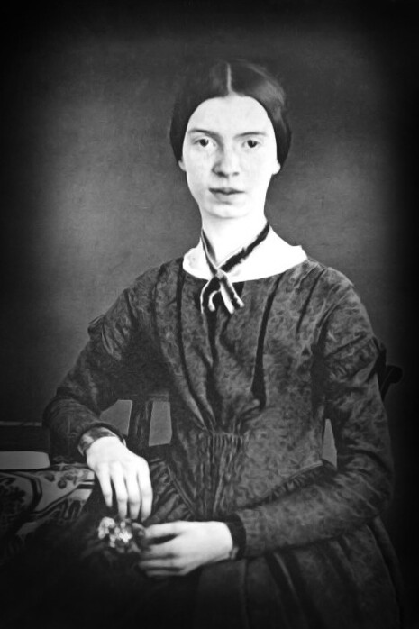 Daguerrotipo de la poeta Emily Dickinson, tomado alrededor de 1848. Sus textos denotan sencillez y tratan temas de su cotidianeidad 