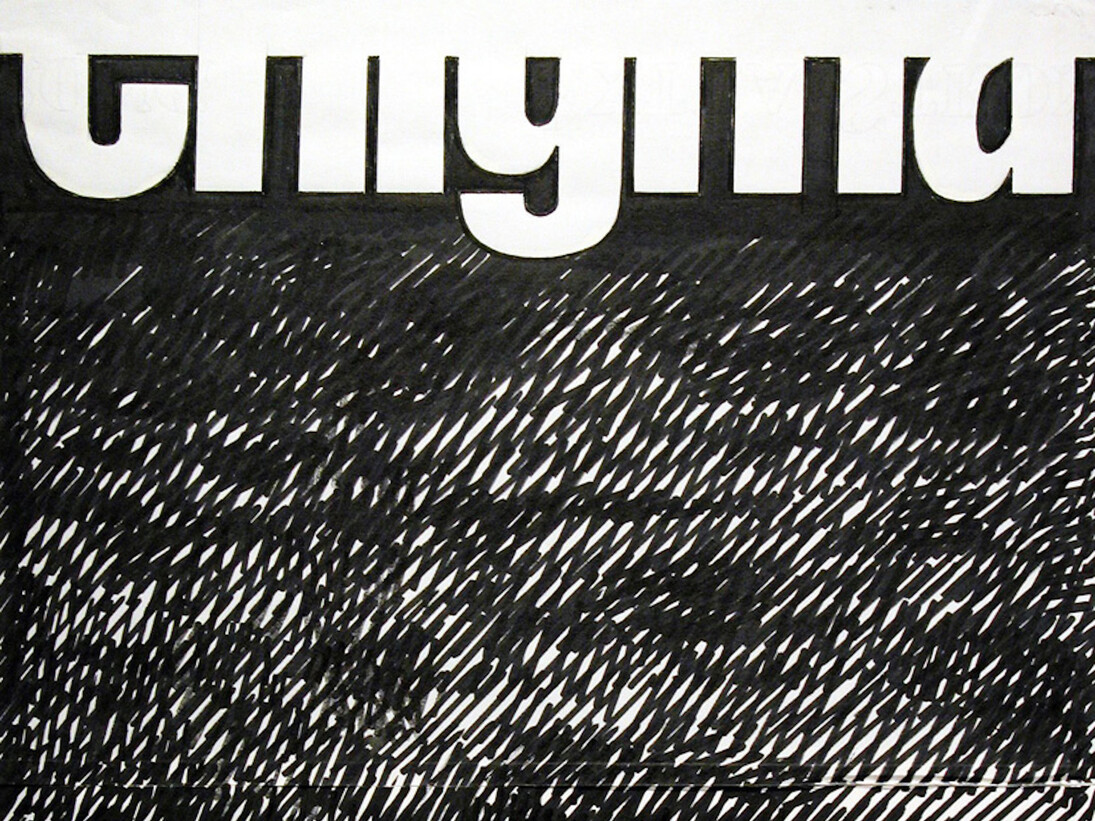 Grazia Varisco, Enigma, 1985, pennarello su carta, 420 x 296 mm, Collezione Galleria civica di Modena. 