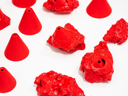 Bean Finneran, Red cones and fractures, 2024. Courtesy of PDX Contemporary Art