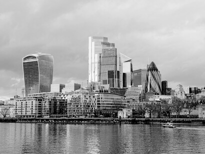 London, England, United Kingdom: Modern architecture and skyline of the city’s financial district