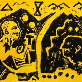 “Portrait of Markus”, 1982, Acrylic on canvas, 78 3/4 x 118 inches, 200 x 300 cm. Courtesy Michael Werner Gallery, New York and London
