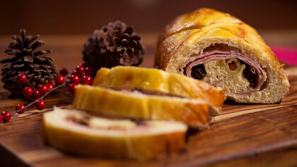 El tradicional pan de jamón