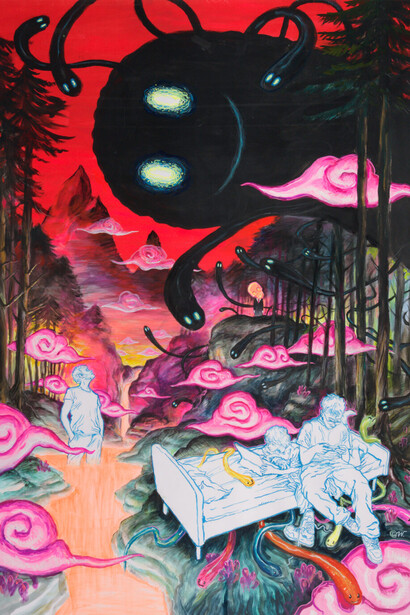 Winshluss, Hello kids…(detail), 2025. Courtesy of Galerie Vallois