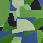 Erica Hauser, Configuration blues greens (detail), 2026. Courtesy of Robin Rice Gallery