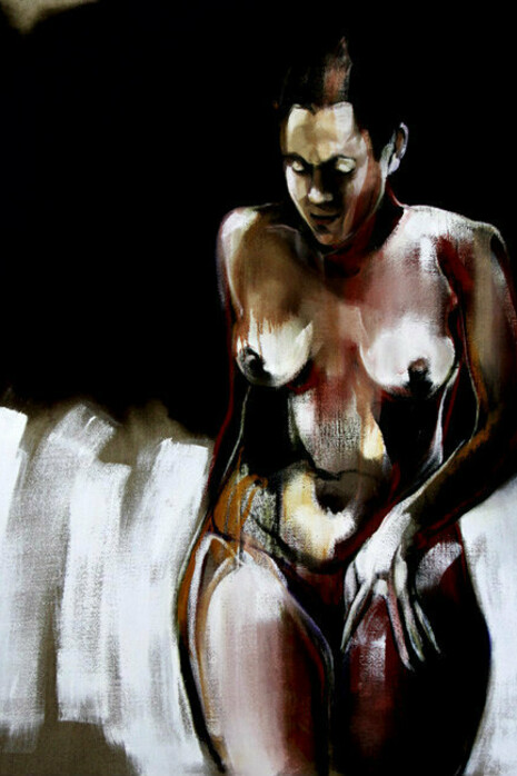 Martine Pinsolle, *Fin de partie*, 3, 2012, óleo sobre lienzo, 130 cm x 97 cm  