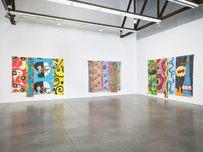 Kim MacConnel, Slice of life, exhibition view. Courtesy of Luhring Augustine Gallery