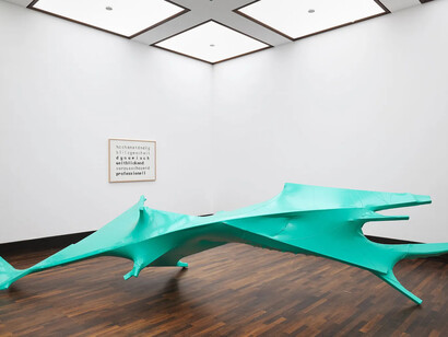 Georg Herold, Basta times, exhibition view. Courtesy of Galerie Gisela Clement