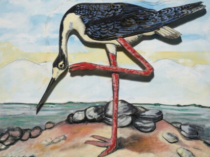 Larry Rivers, Black Necked Stilt, 1997. Courtesy of 101/EXHIBIT