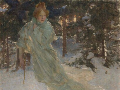 Vojtech Hynais, Winter, study for the decoration of the National Theatre in Prague, 1901. Courtesy of National Gallery 