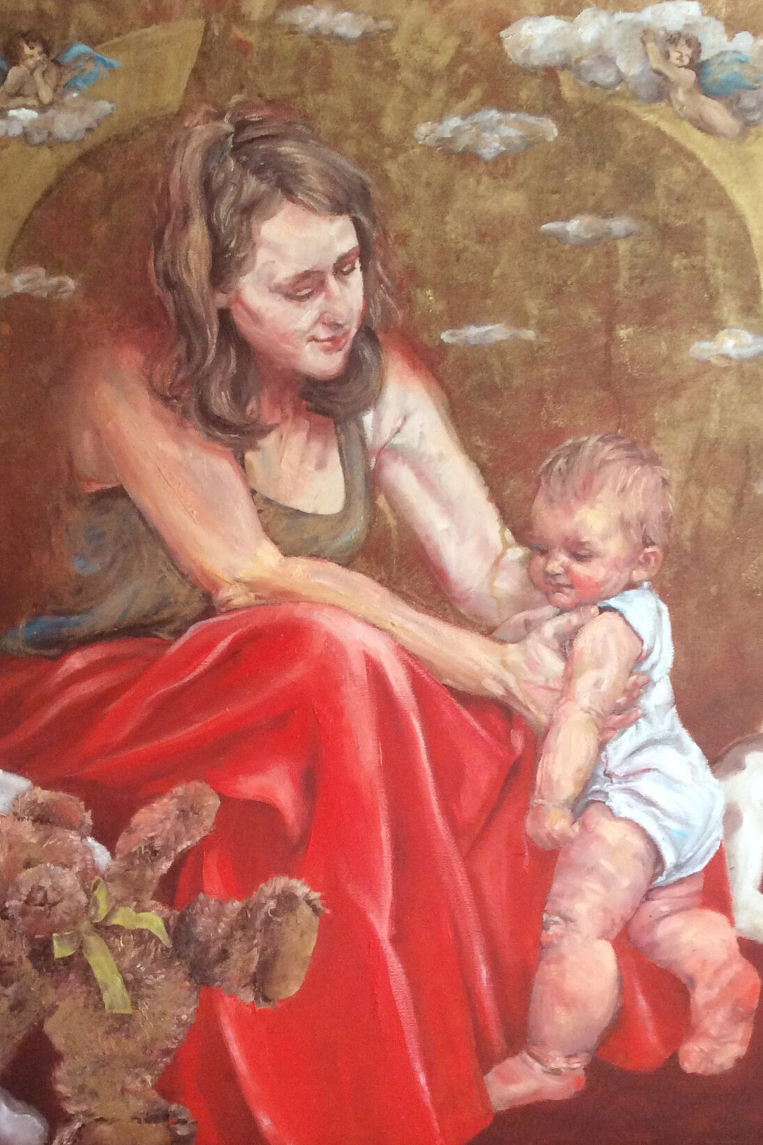 Mira Kliger. Madonna. Oil on Canvas 59 x 69 cm