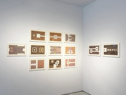 Varios artistas, Walking lines, vista de exhibición. Cortesía de la Galería Praxis